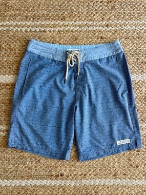 Fair Harbor Nautilus Linerless Board Shorts Blue Waves